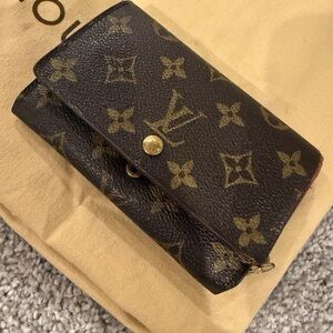 Louis Vuitton Classic Monogram Wallet in Brown and Gold